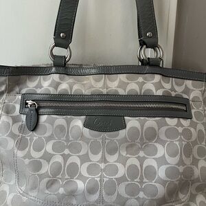 Coach Gray Signature Tote Bag